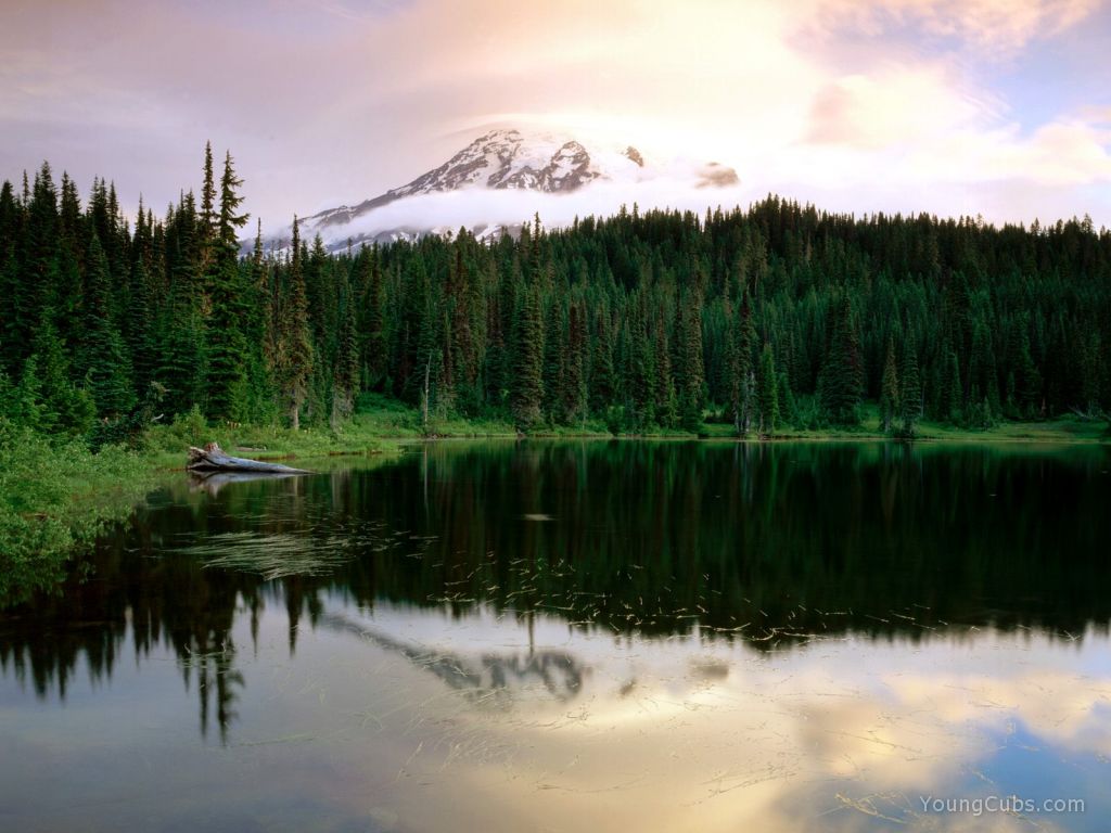 Sunrise at Reflection Lake, Mount Rainier, Washington